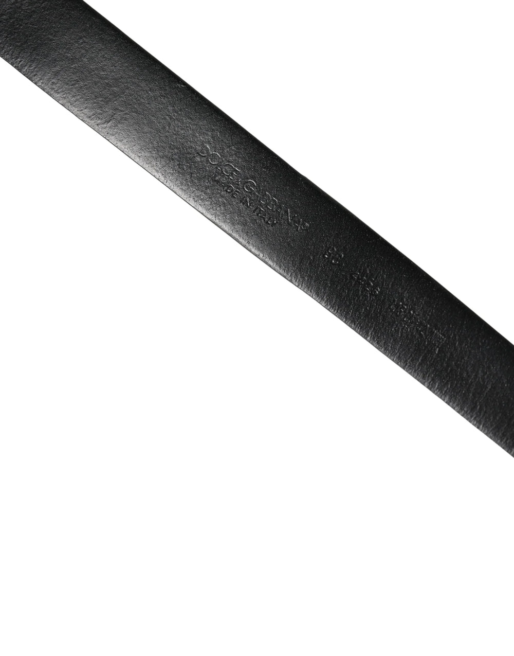 Dolce & Gabbana Men Black Calf Embellished Metal Buckle Belt - 105 cm / 42 Inches