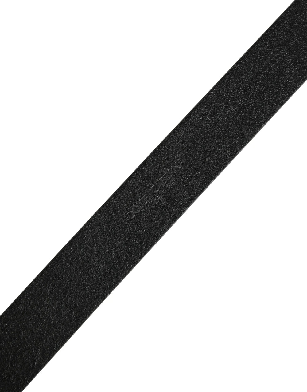 Dolce & Gabbana Men Black Calf Leather Metal Buckle Belt - 115 cm / 46 Inches