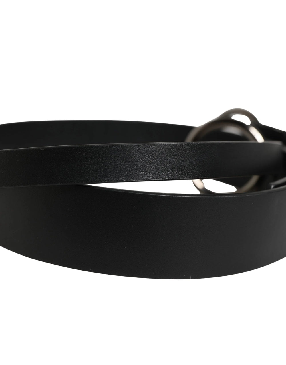 Dolce & Gabbana Herr Svart Läder Bälte i Kalvskinn med Metallspänne - 90 cm / 36 Tum
