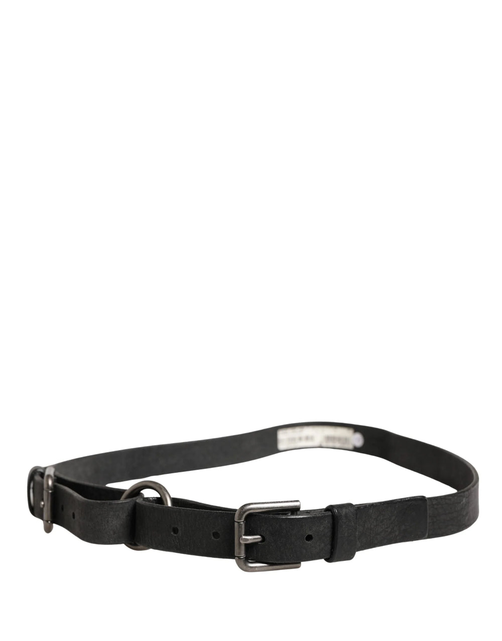 Dolce & Gabbana Men Black Calfskin Leather Metal Buckle Belt - 90 cm / 36 Inches