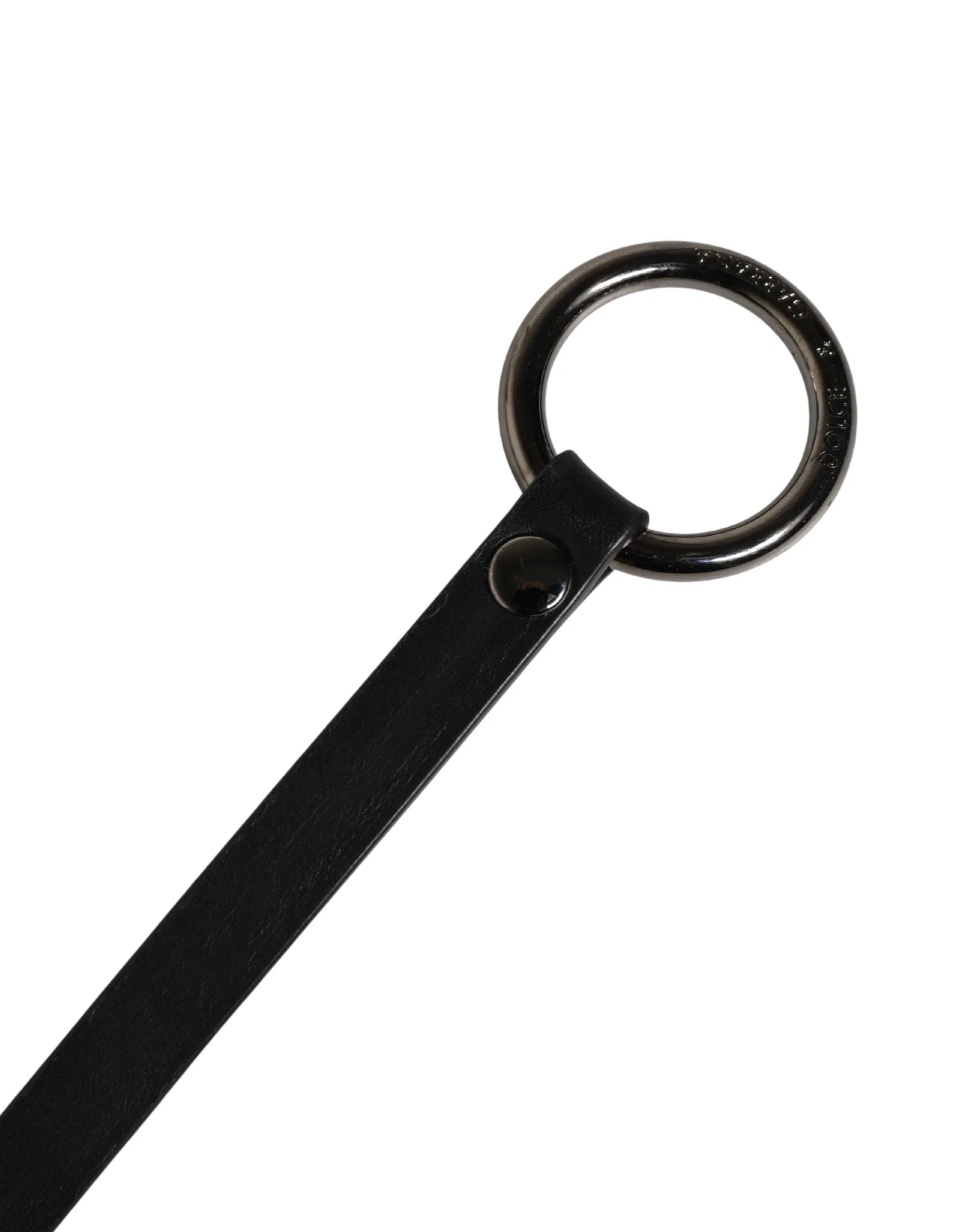 Dolce & Gabbana Herr Svart Läder Bälte i Kalvskinn med Metallspänne - 90 cm / 36 Tum