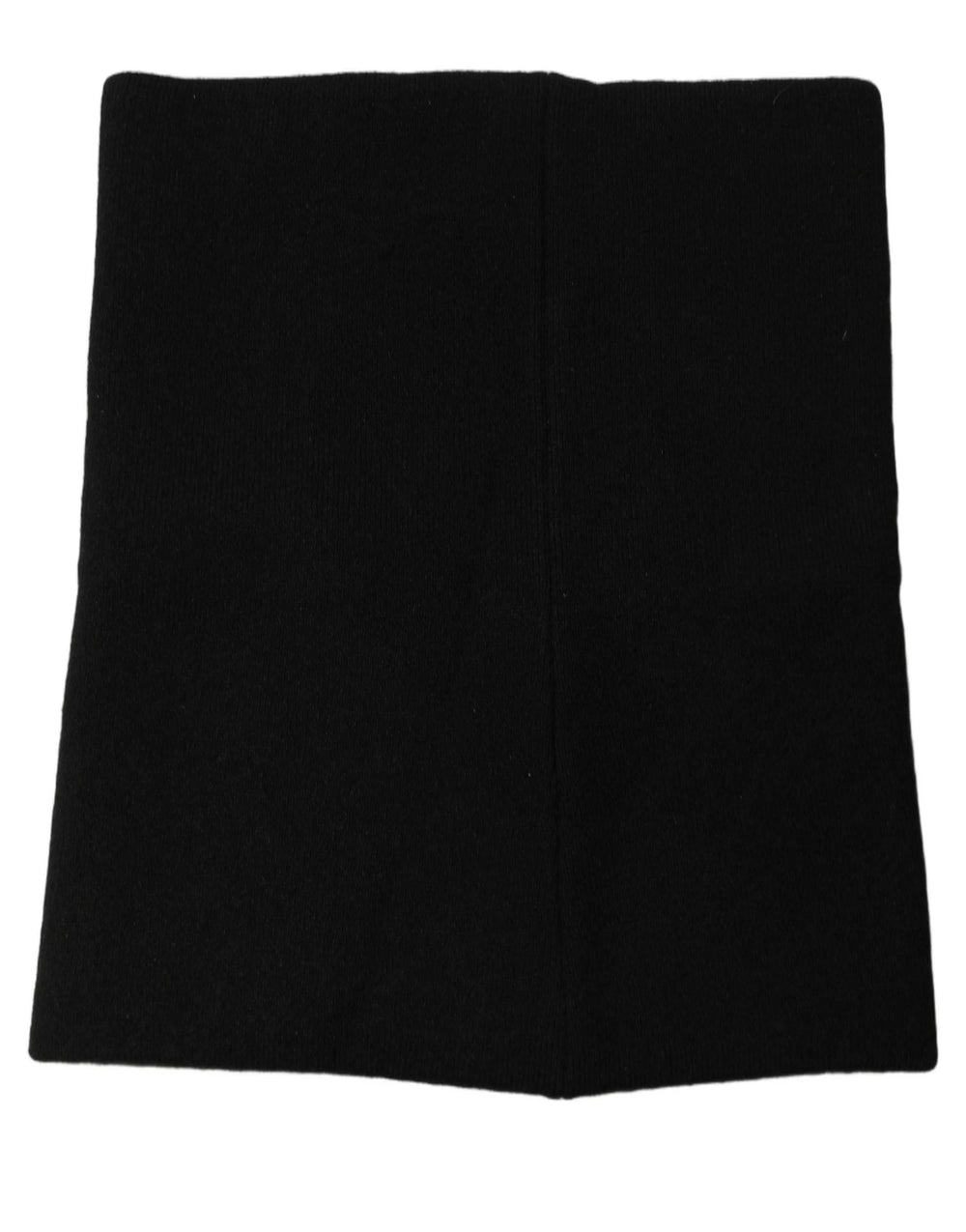 Dolce & Gabbana Men Black Cashmere Knitted Neck Warmer Scarf