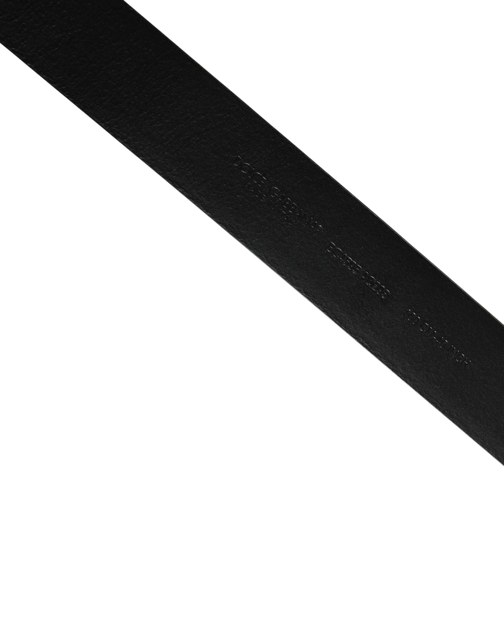 Dolce & Gabbana Men Black Classic Leather Metal Buckle Belt - 100 cm / 40 Inches