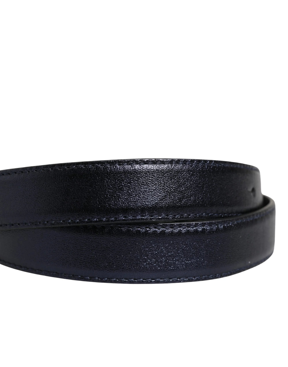 Dolce & Gabbana Men Black Classic Leather Square Buckle Belt - 85 cm / 34 Inches