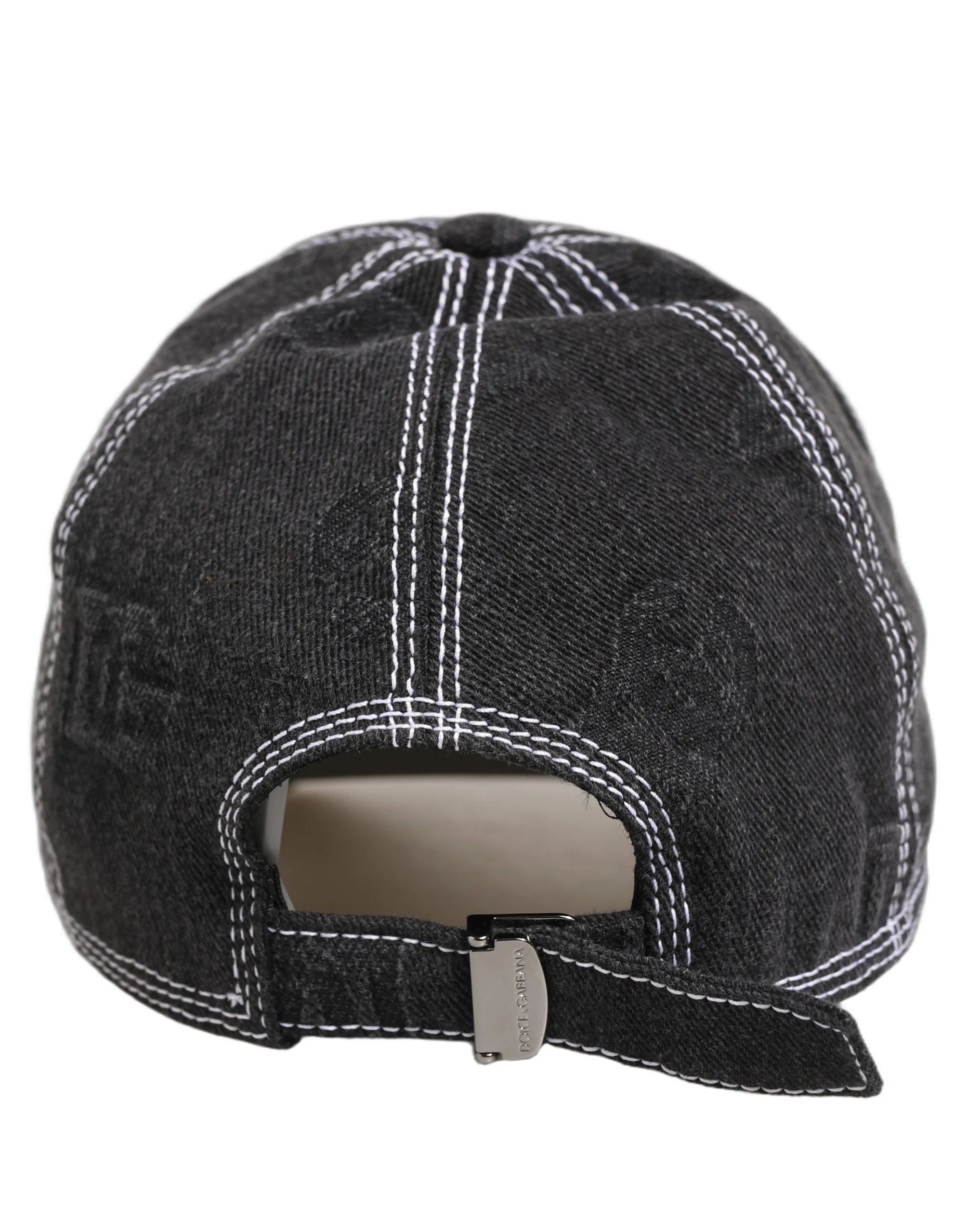 Dolce & Gabbana Men Black Cotton 6 Panel Baseball Capello Hat - 58 cm|M