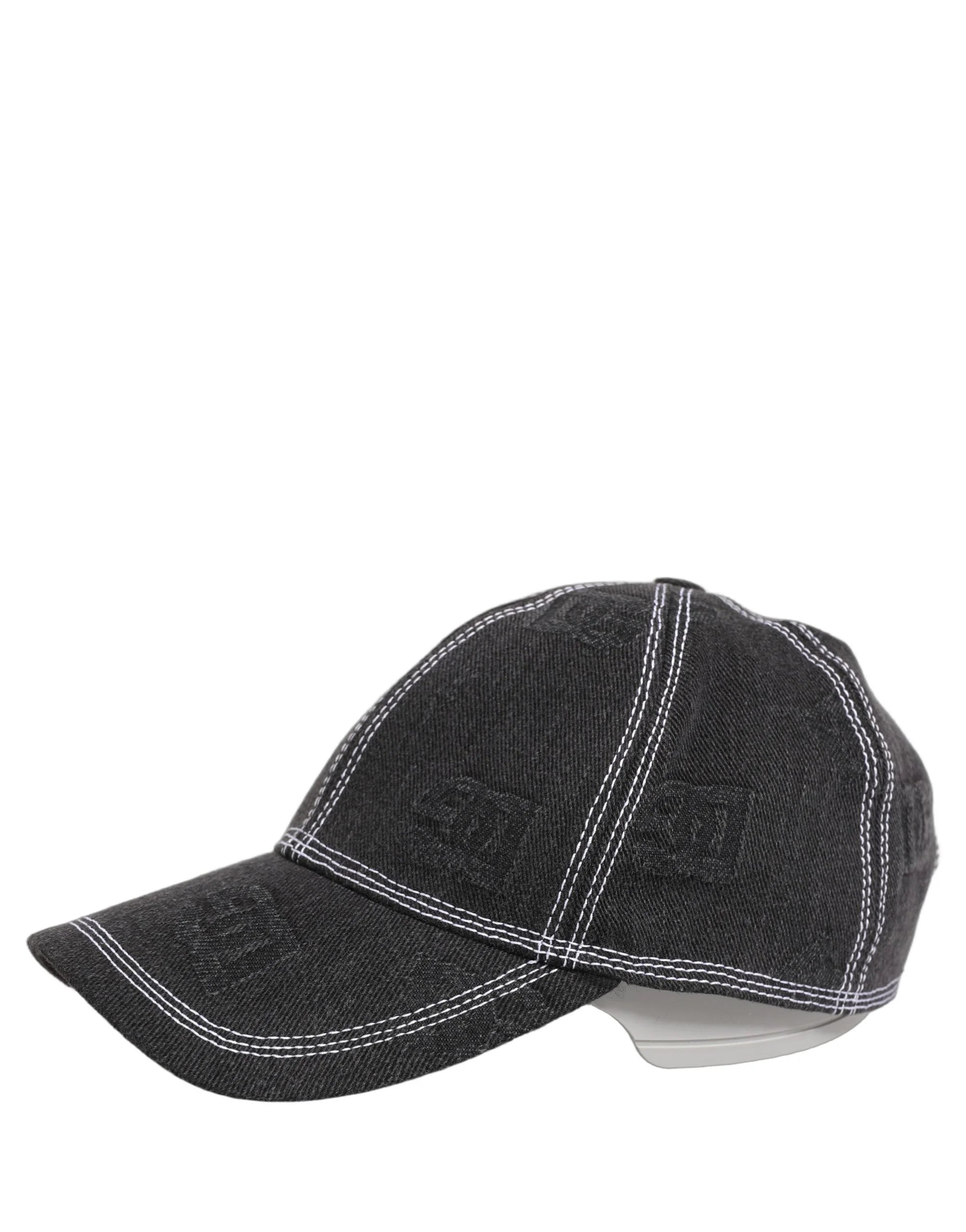 Dolce & Gabbana Men Black Cotton 6 Panel Baseball Capello Hat - 58 cm|M