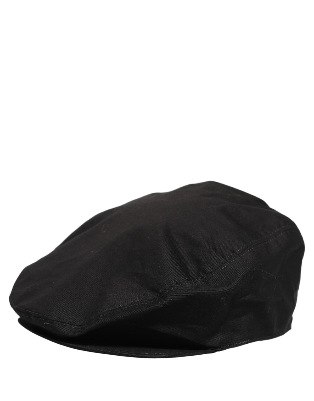 Dolce & Gabbana Men Black Cotton Stretch Newsboy Cloth Capello Hat - 60 cm|XL