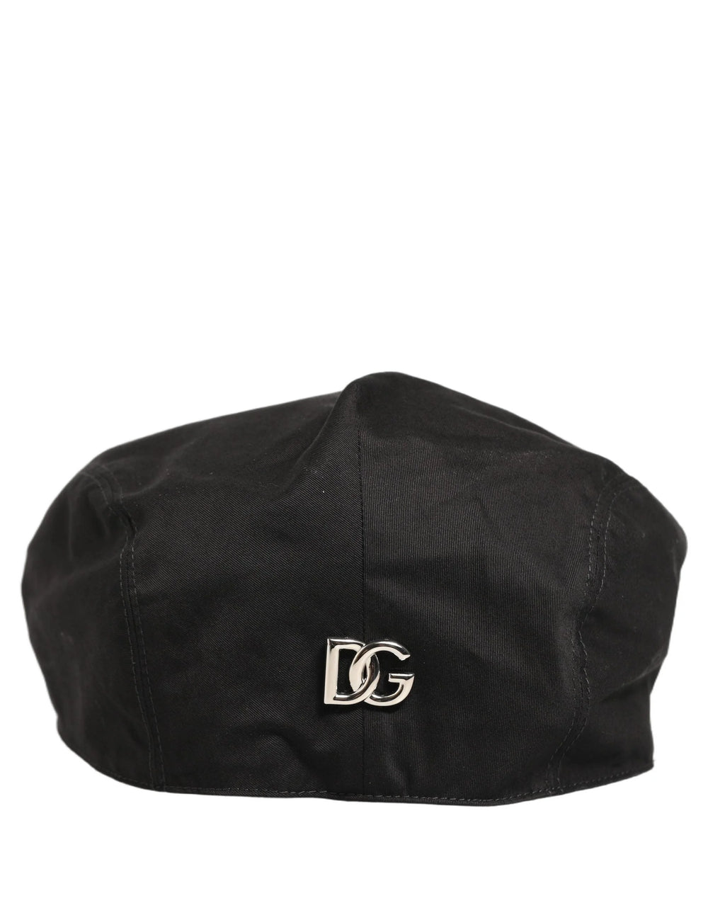 Dolce & Gabbana Men Black Cotton Stretch Newsboy Cloth Capello Hat - 60 cm|XL