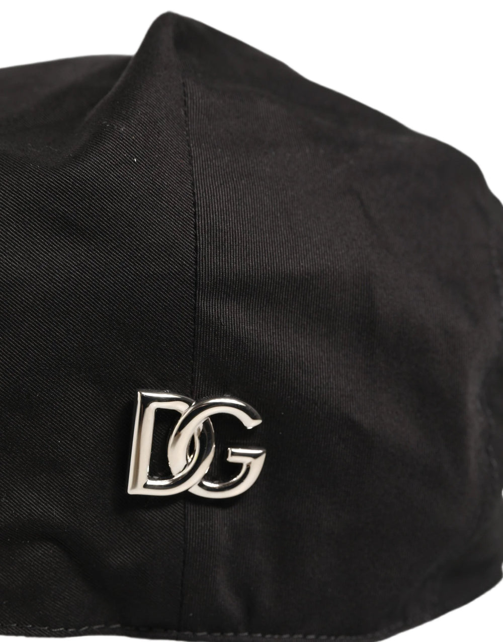Dolce & Gabbana Men Black Cotton Stretch Newsboy Cloth Capello Hat - 60 cm|XL