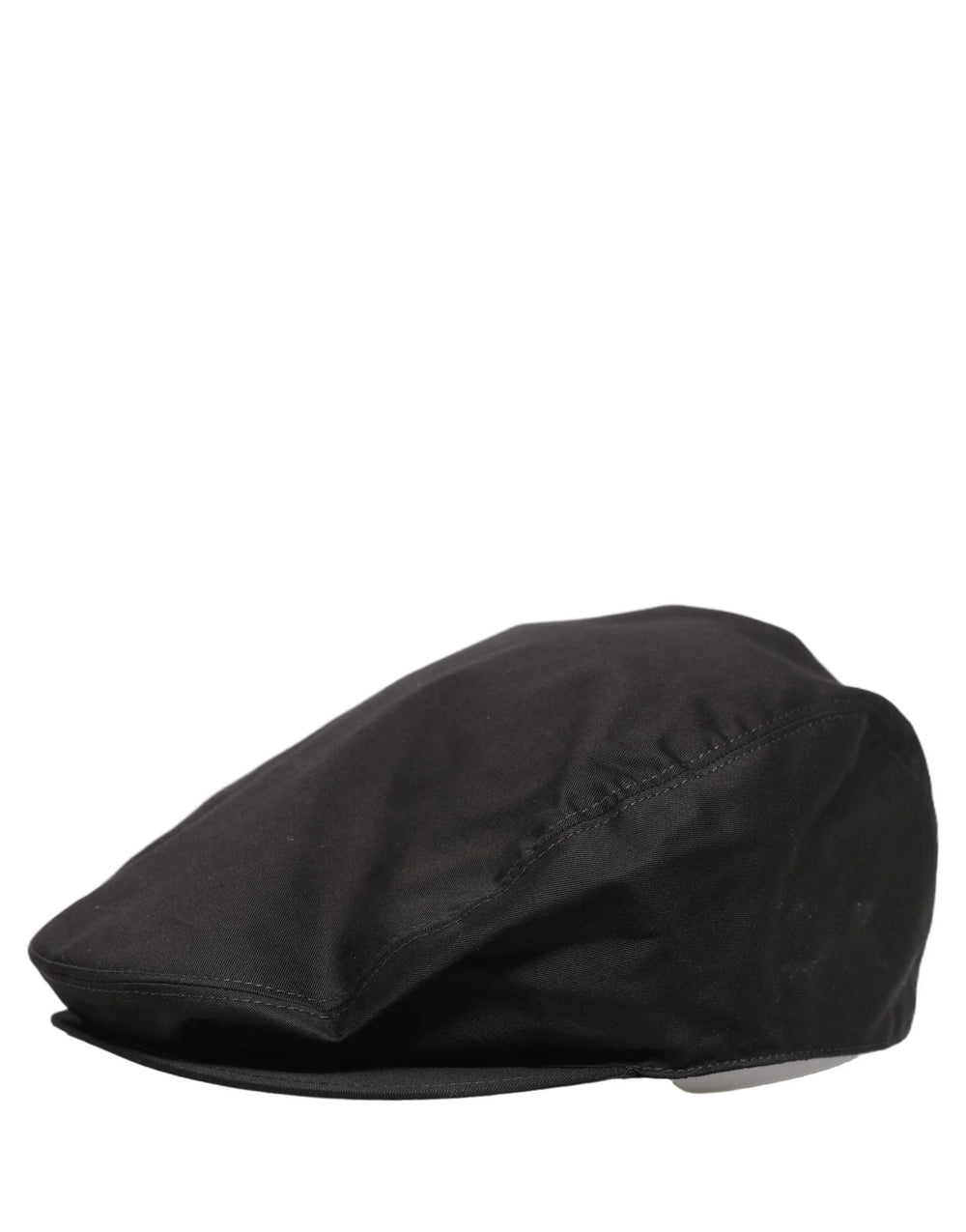 Dolce & Gabbana Men Black Cotton Stretch Newsboy Cloth Capello Hat - 60 cm|XL