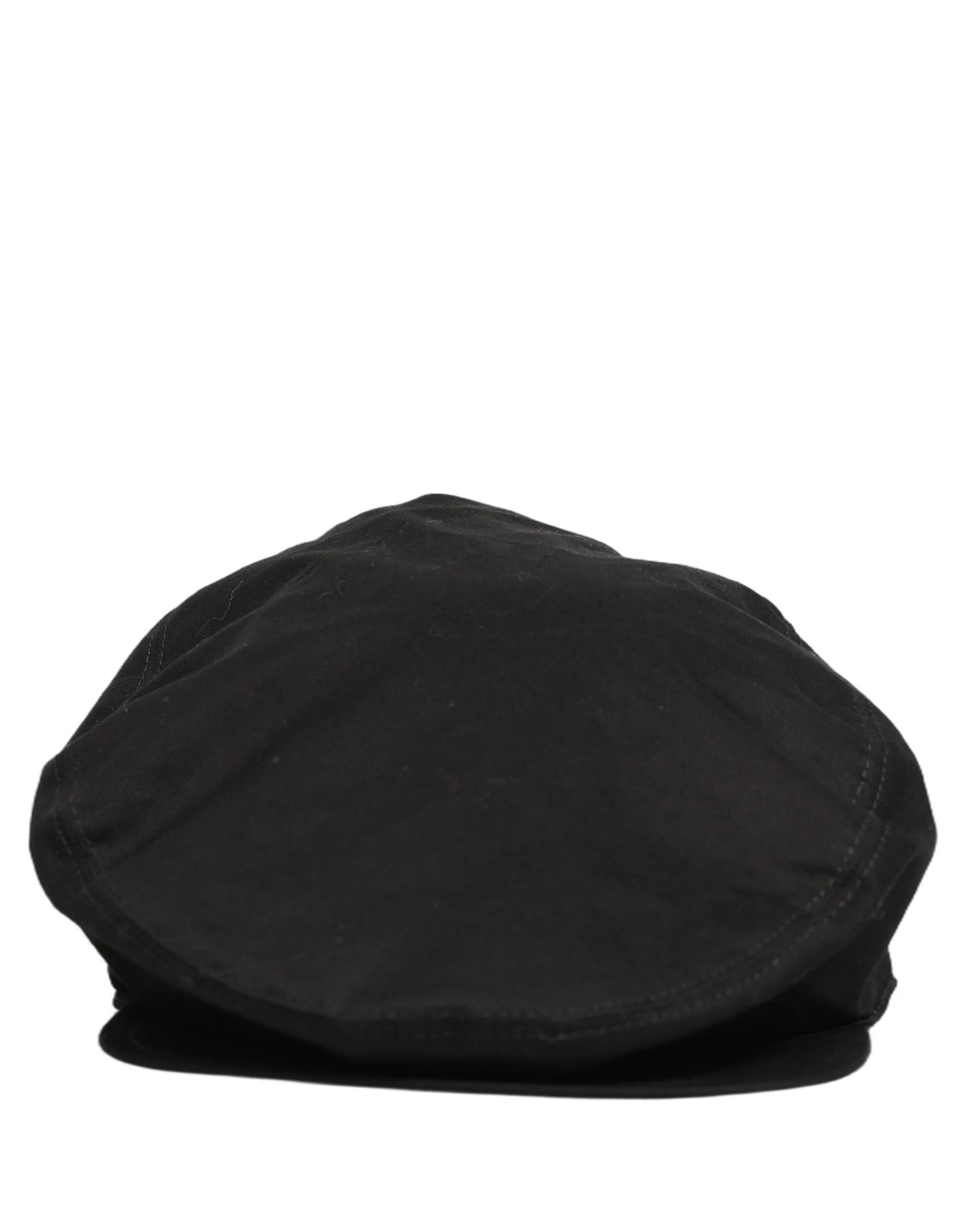 Dolce & Gabbana Men Black Cotton Stretch Newsboy Cloth Capello Hat - 60 cm|XL