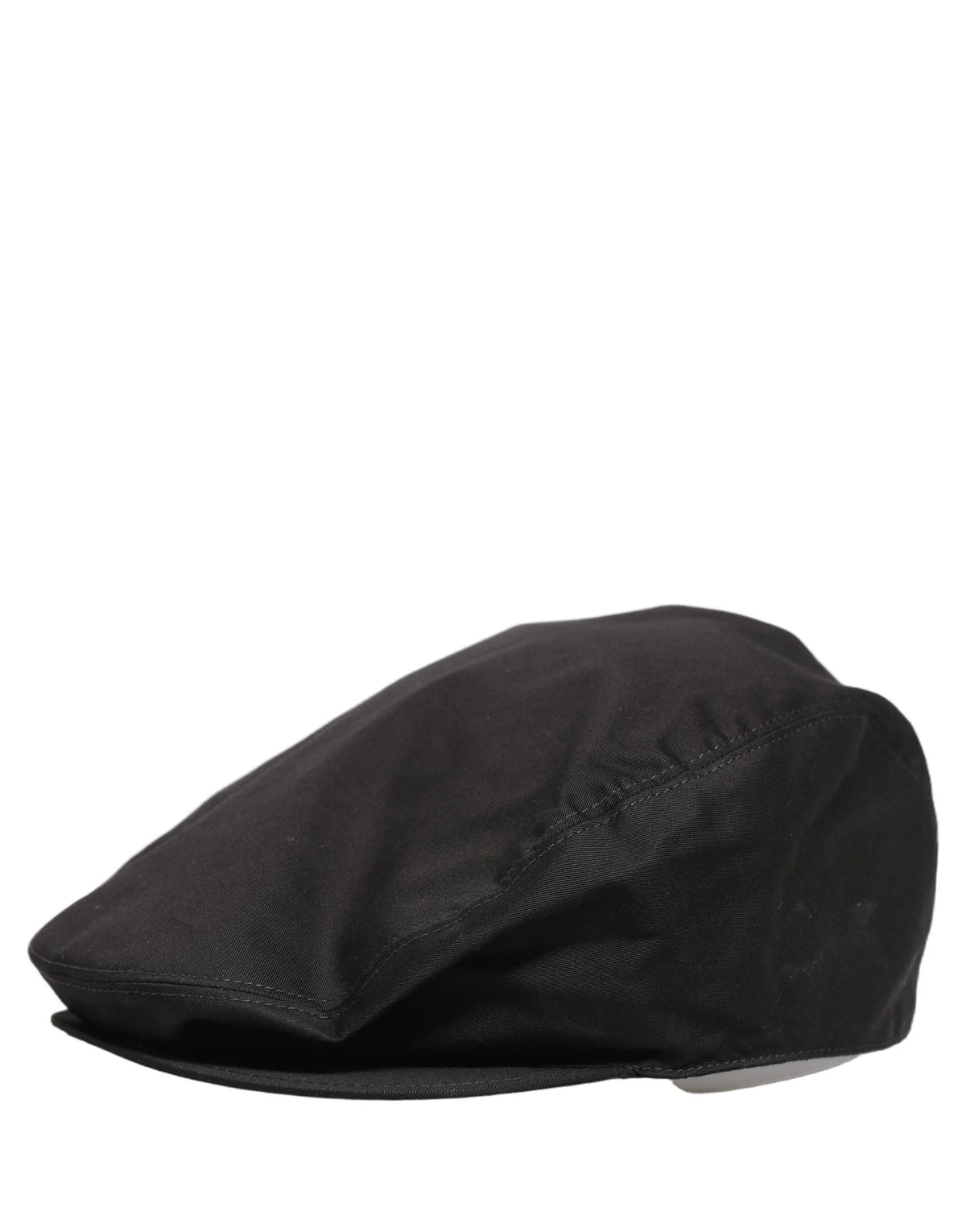 Dolce & Gabbana Men Black Cotton Stretch Newsboy Cloth Capello Hat - 60 cm|XL