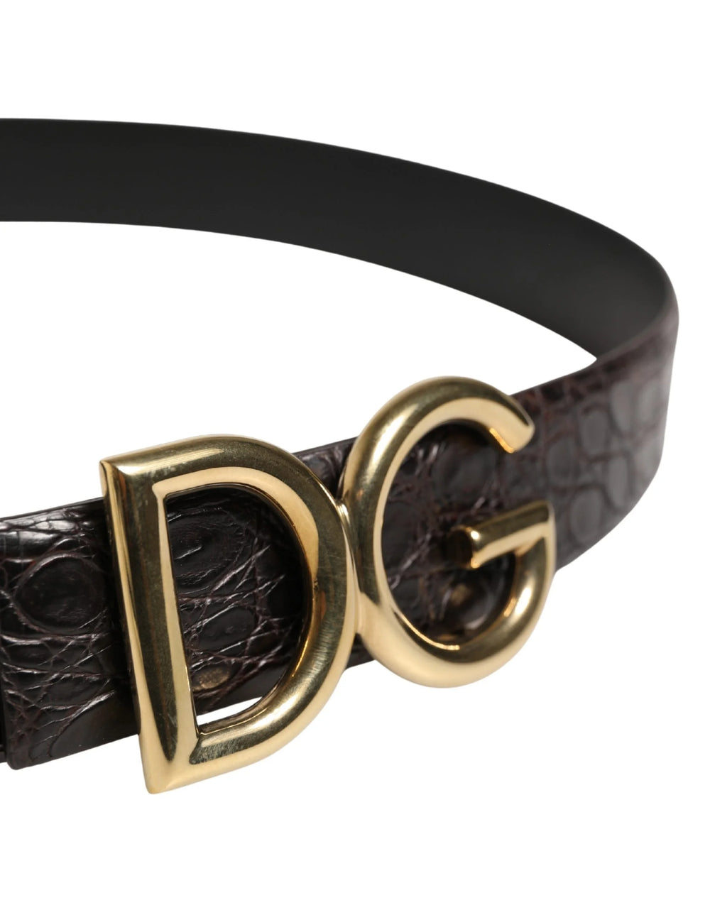 Dolce & Gabbana Miesten musta eksoottinen nahka logo-buckle vyö