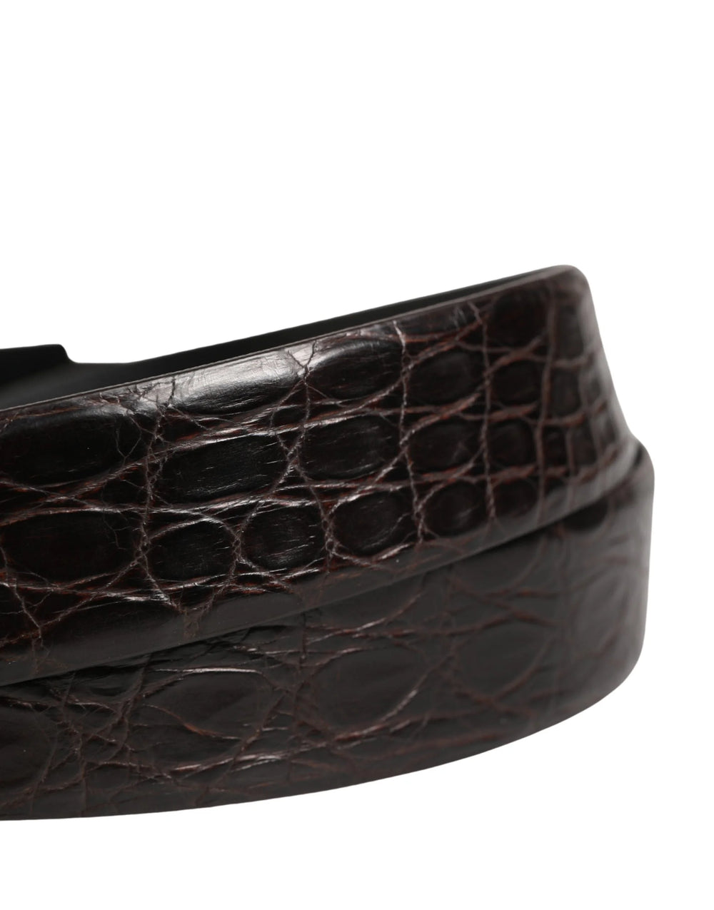 Dolce & Gabbana Miesten musta eksoottinen nahka logo-buckle vyö