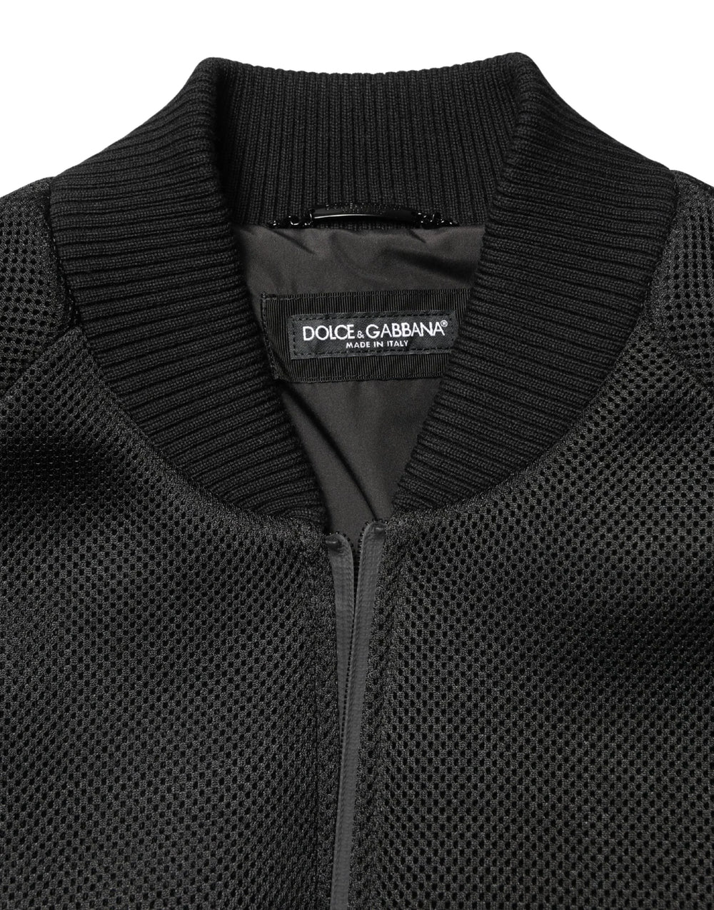 Dolce & Gabbana Veste Bomber Homme Noir Nylon Fermeture Éclair Intégrale - IT48 | M - Vestes Bomber