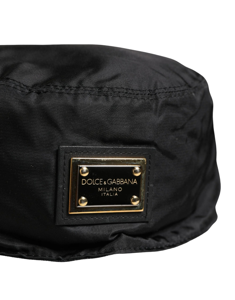 Dolce & Gabbana Men Black Plastic Fisherman Bucket Capello Hat - 59 cm|L - Bucket Hats