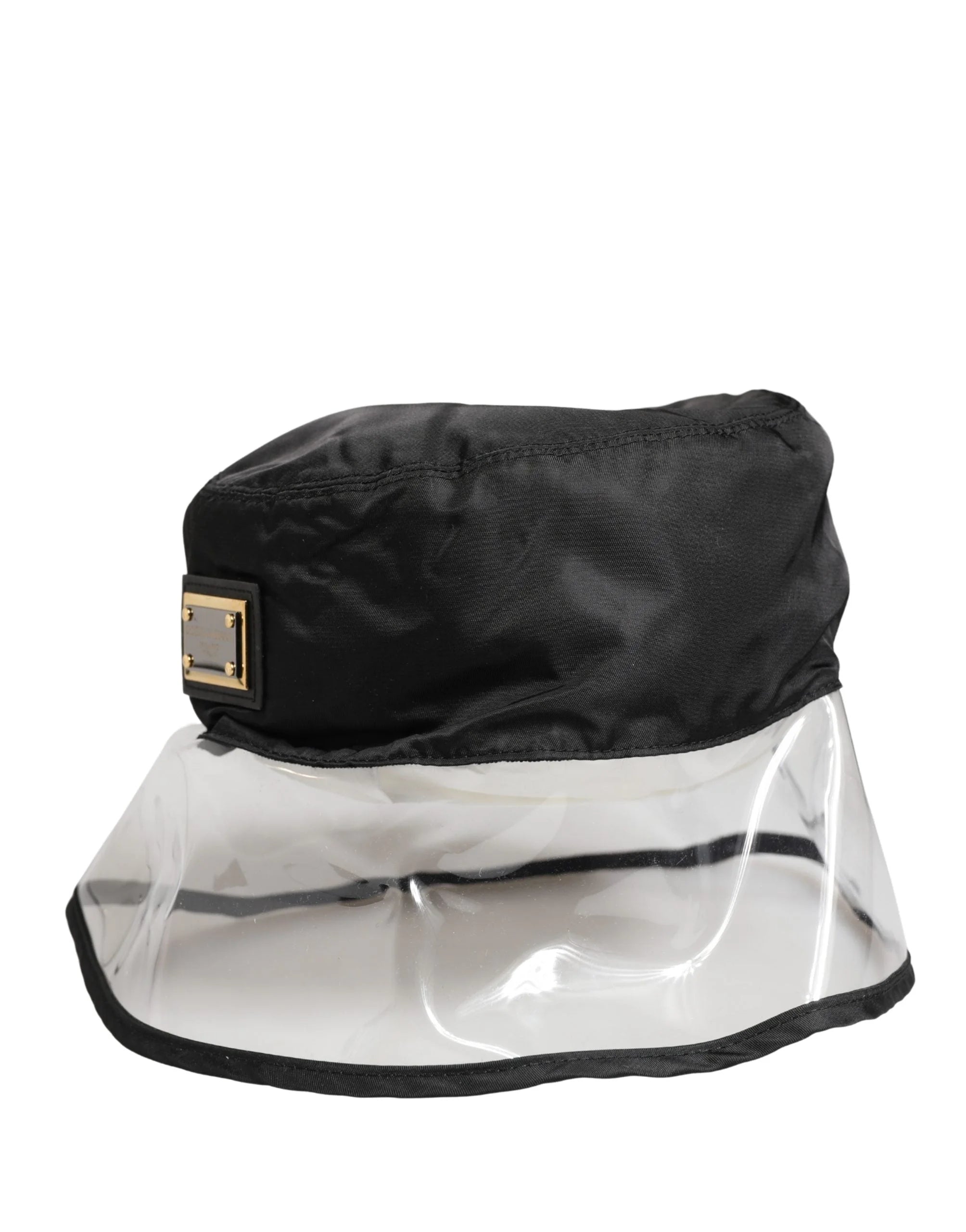 Dolce & Gabbana Men Black Plastic Fisherman Bucket Capello Hat - 59 cm|L - Bucket Hats