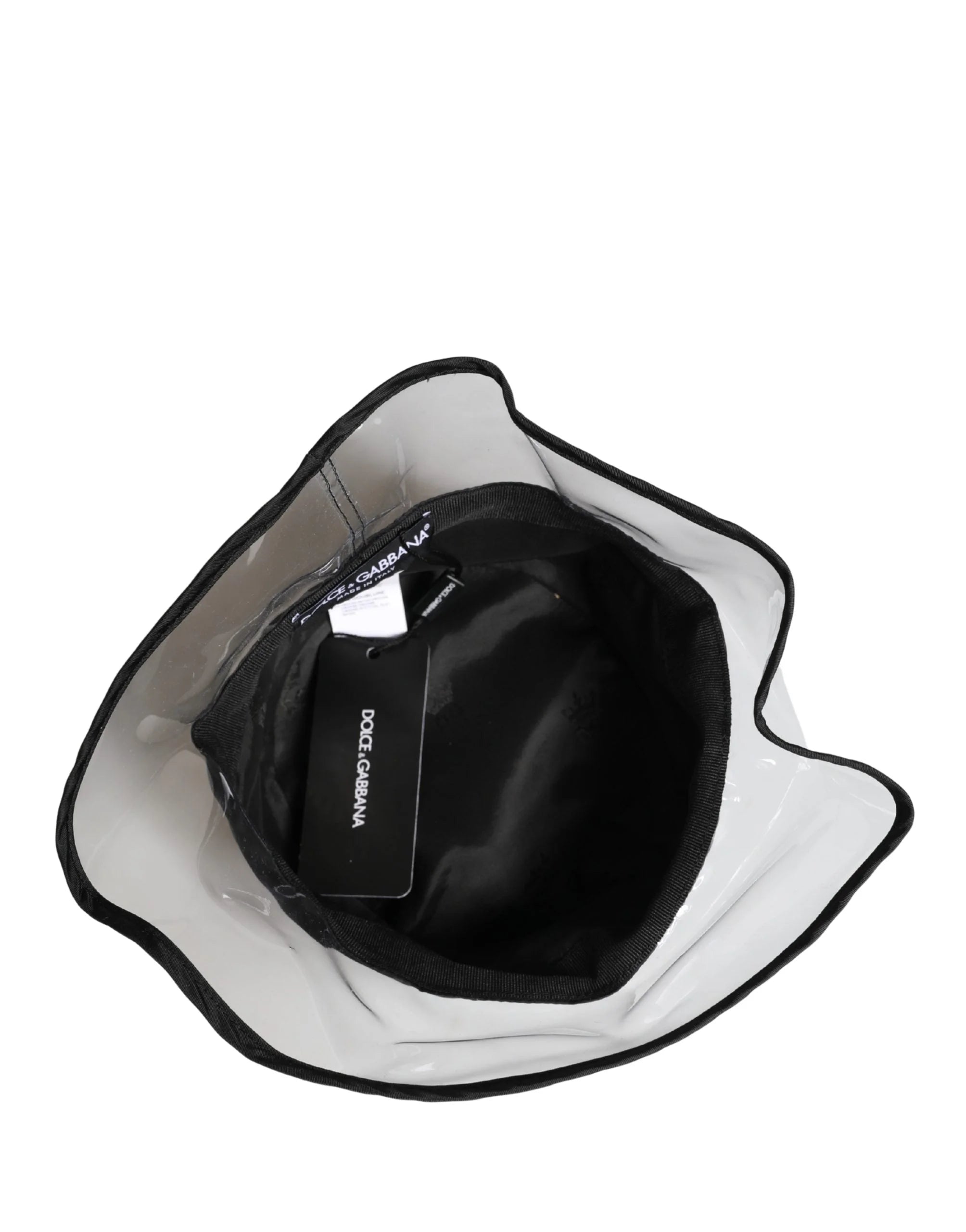 Dolce & Gabbana Men Black Plastic Fisherman Bucket Capello Hat - 59 cm|L - Bucket Hats