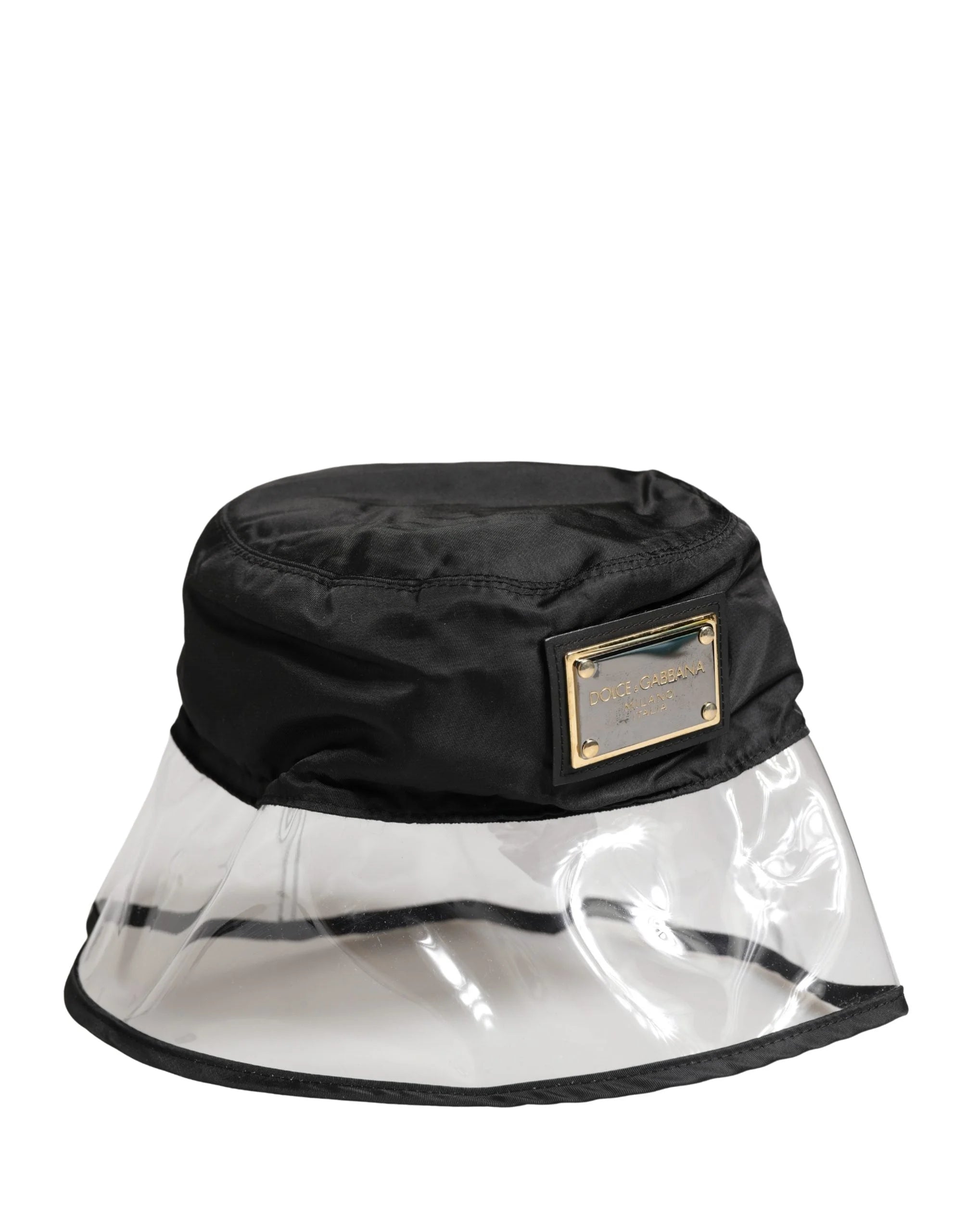 Dolce & Gabbana Miesten Musta Muovinen Kalastajan Bucket Capello - 59 cm|L - Bucket-hatut