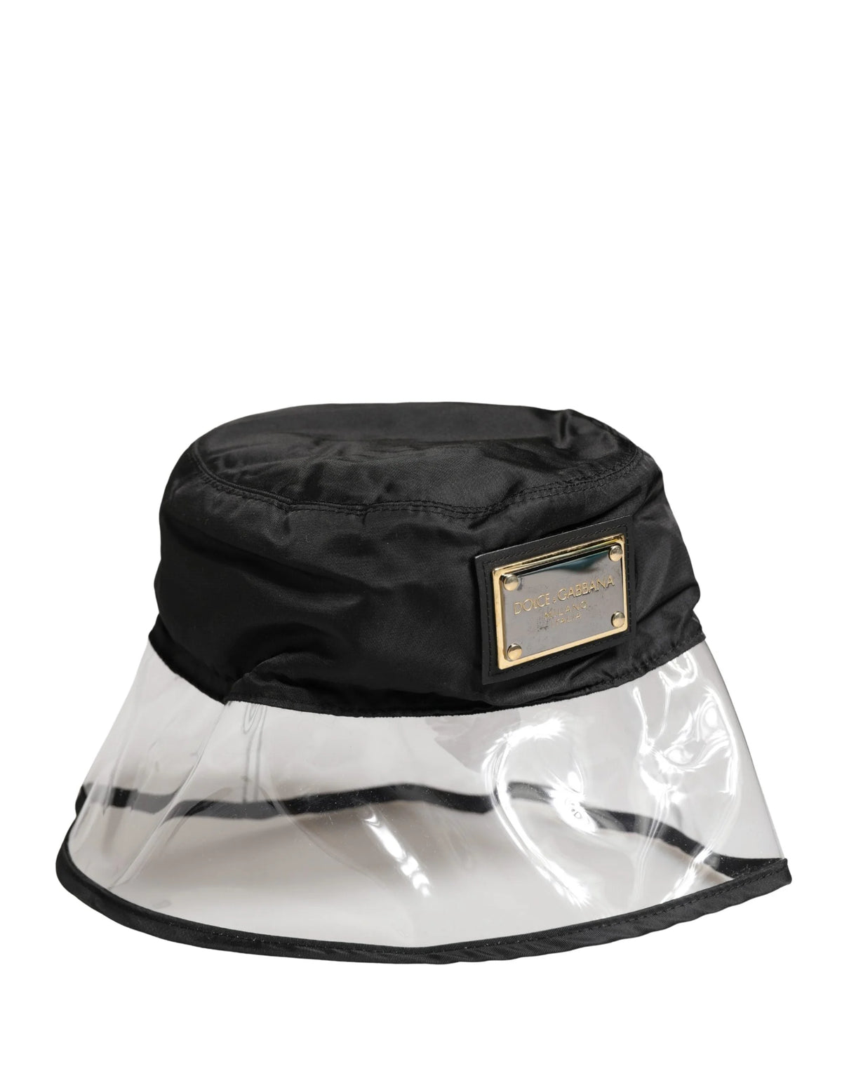 Dolce & Gabbana Miesten Musta Muovinen Kalastajan Bucket Capello - 59 cm|L - Bucket-hatut