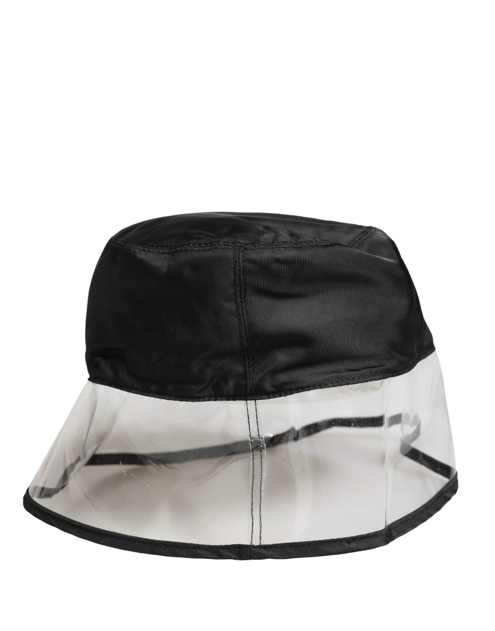 Dolce & Gabbana Men Black Plastic Fisherman Bucket Capello Hat - 59 cm|L - Bucket Hats