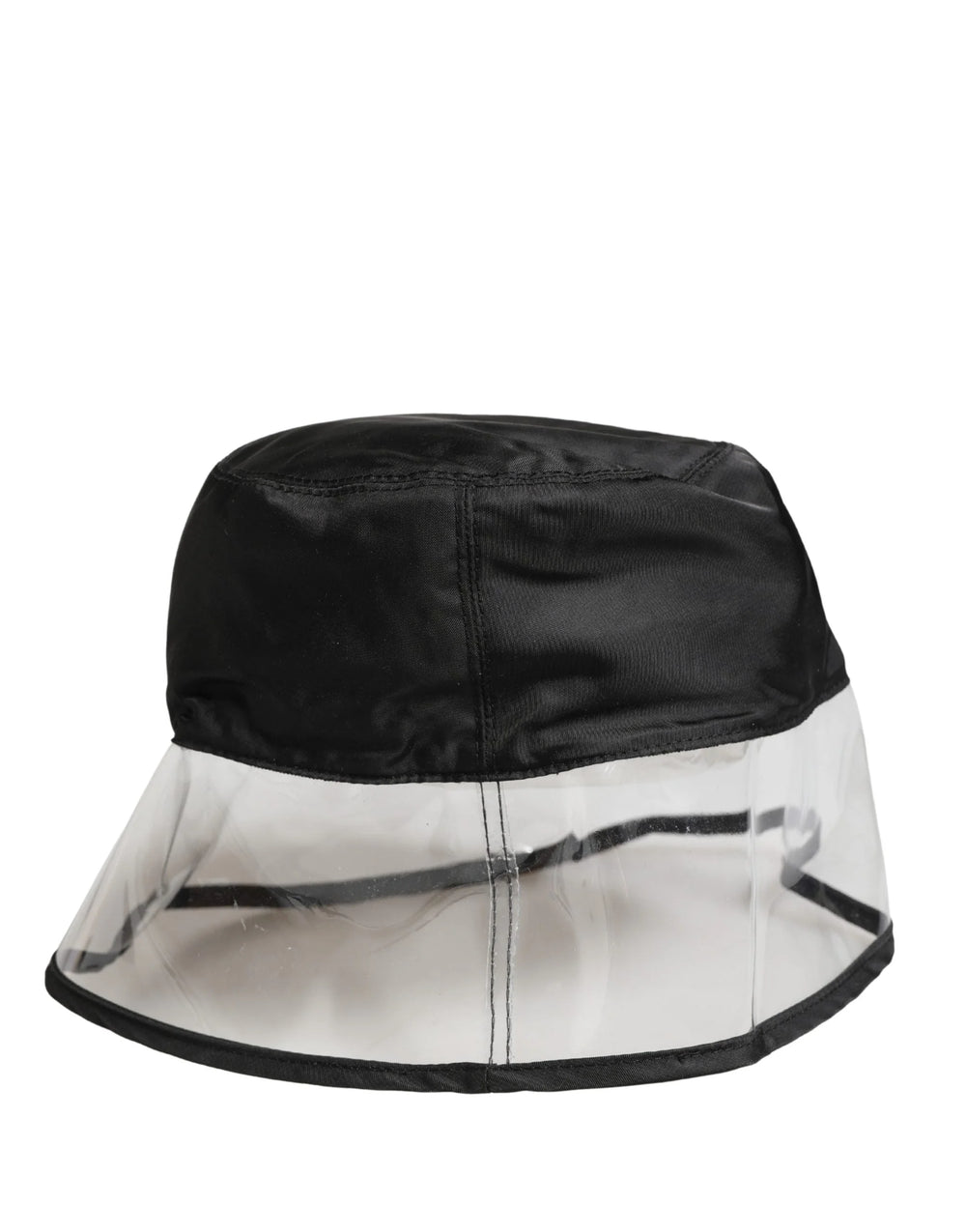 Dolce & Gabbana Men Black Plastic Fisherman Bucket Capello Hat - 59 cm|L - Bucket Hats