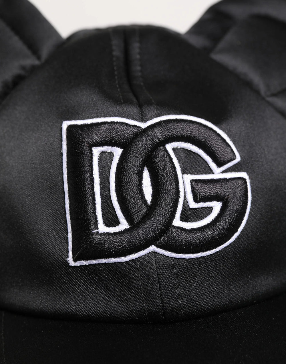 Dolce & Gabbana Men Black Velvet Animal Ears Baseball Cap Hat