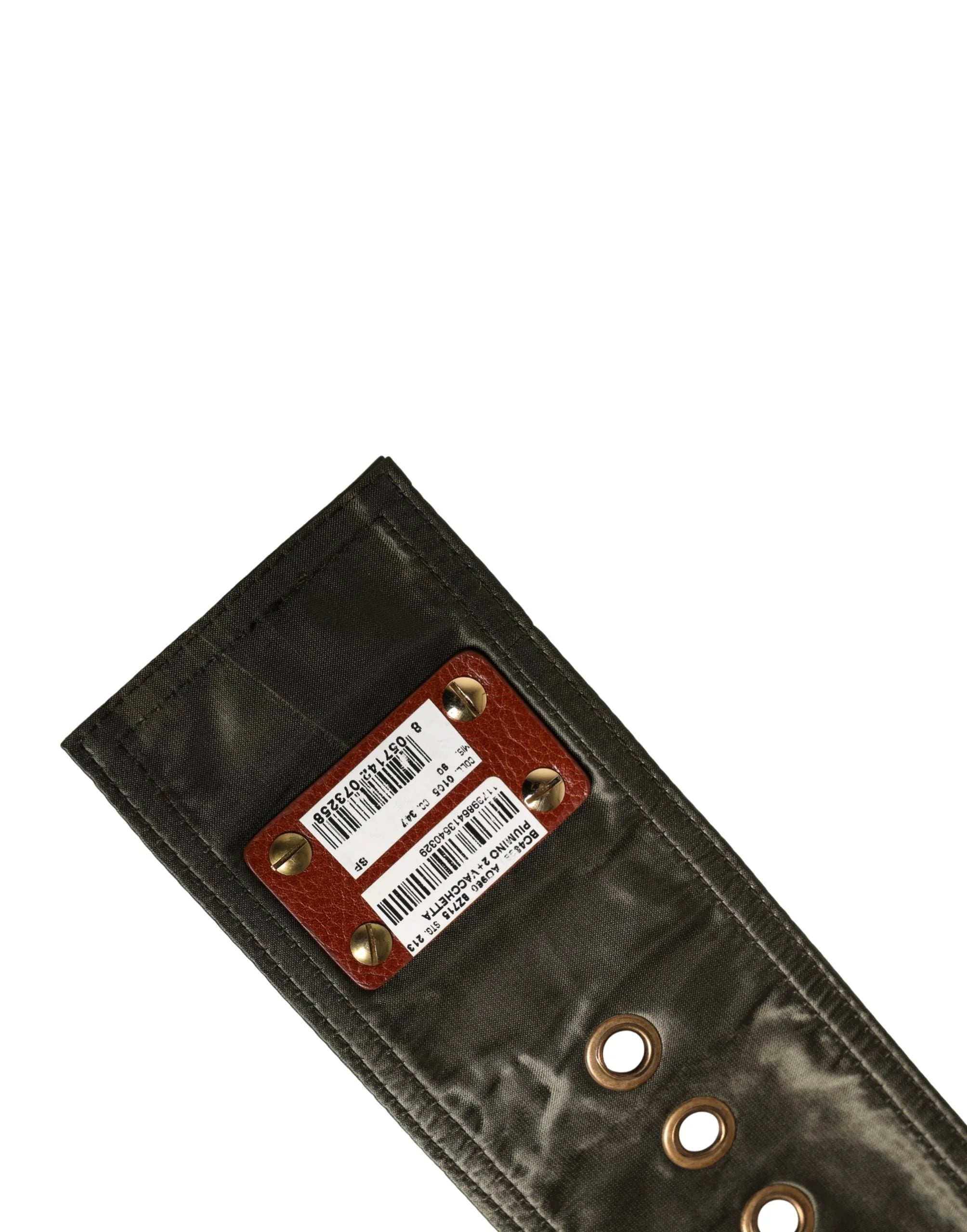 Dolce & Gabbana Men Black Wide Leather DG Metal Buckle Belt - 90 cm / 36 Inches