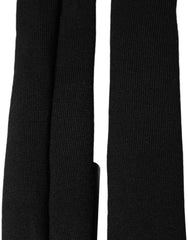 Dolce & Gabbana Men Black Wool Knitted Skinny Foulard Scarf