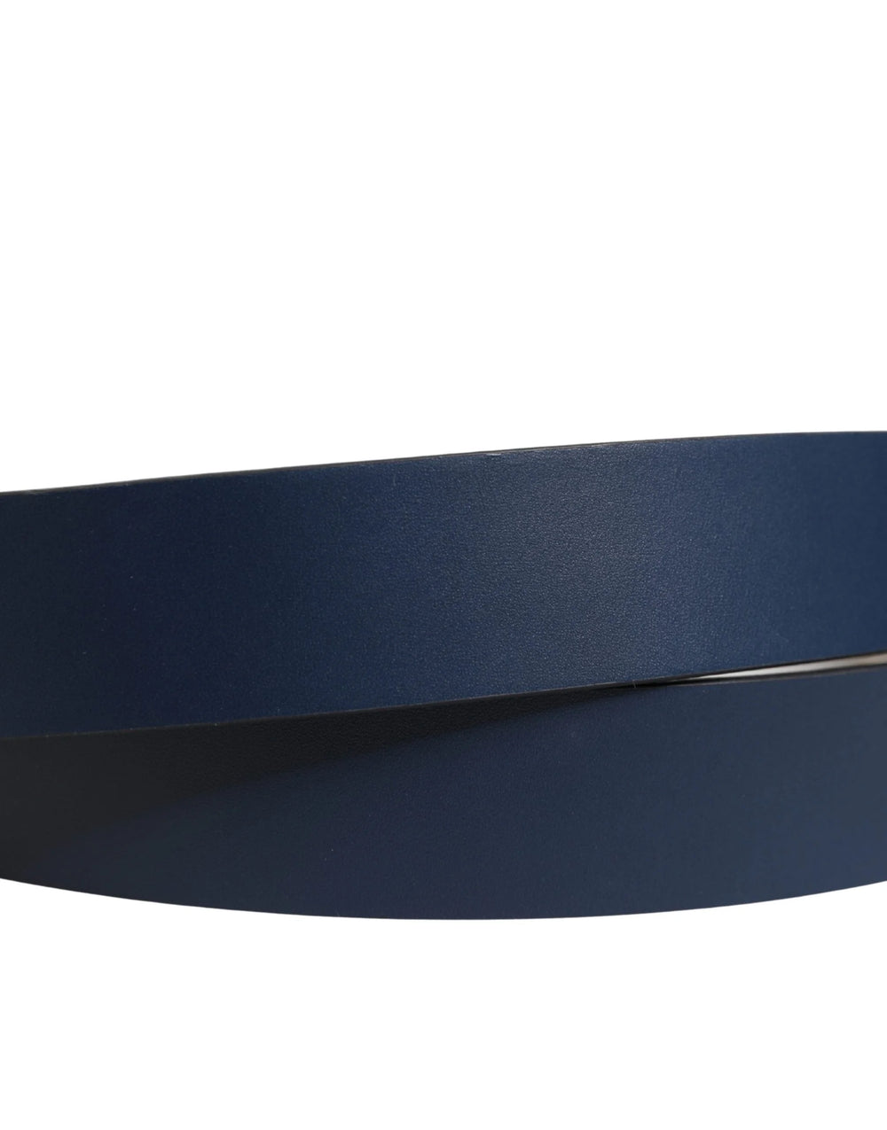 Dolce & Gabbana Men Blue Calf Leather Logo Metal Buckle Belt