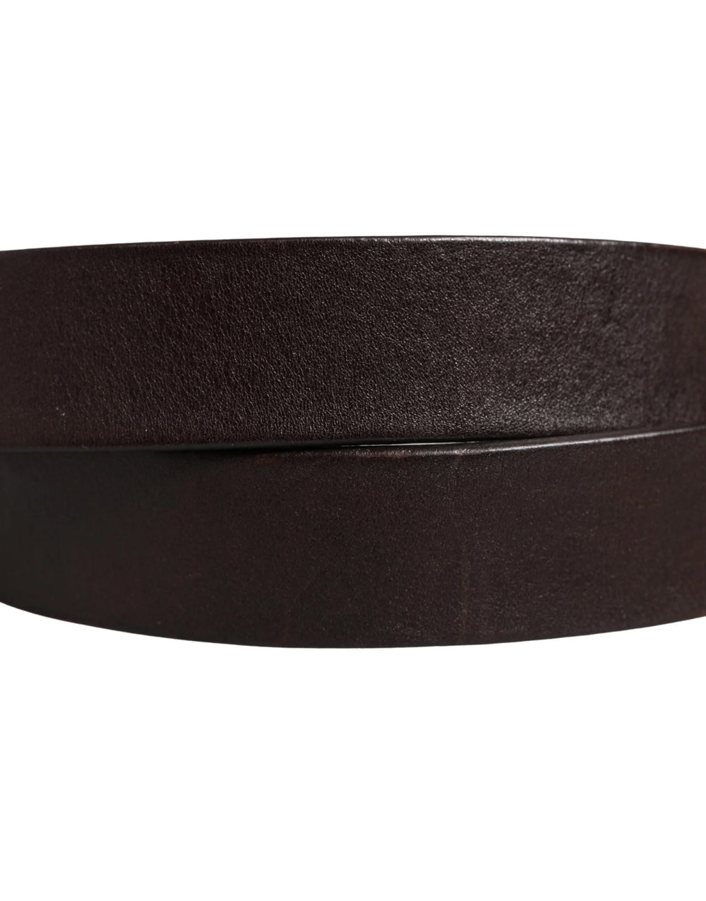 Dolce & Gabbana Men Brown Calf Leather Logo Metal Buckle Belt - 100 cm / 40 Inches