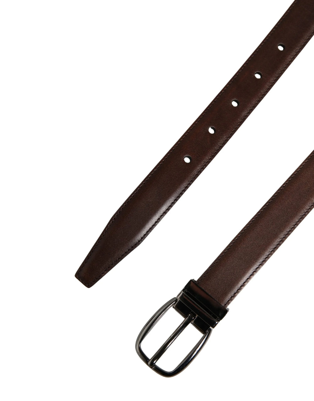 Dolce & Gabbana Herr Brun Klassisk Läder Bält med Metallspänne - 95 cm / 38 Tum