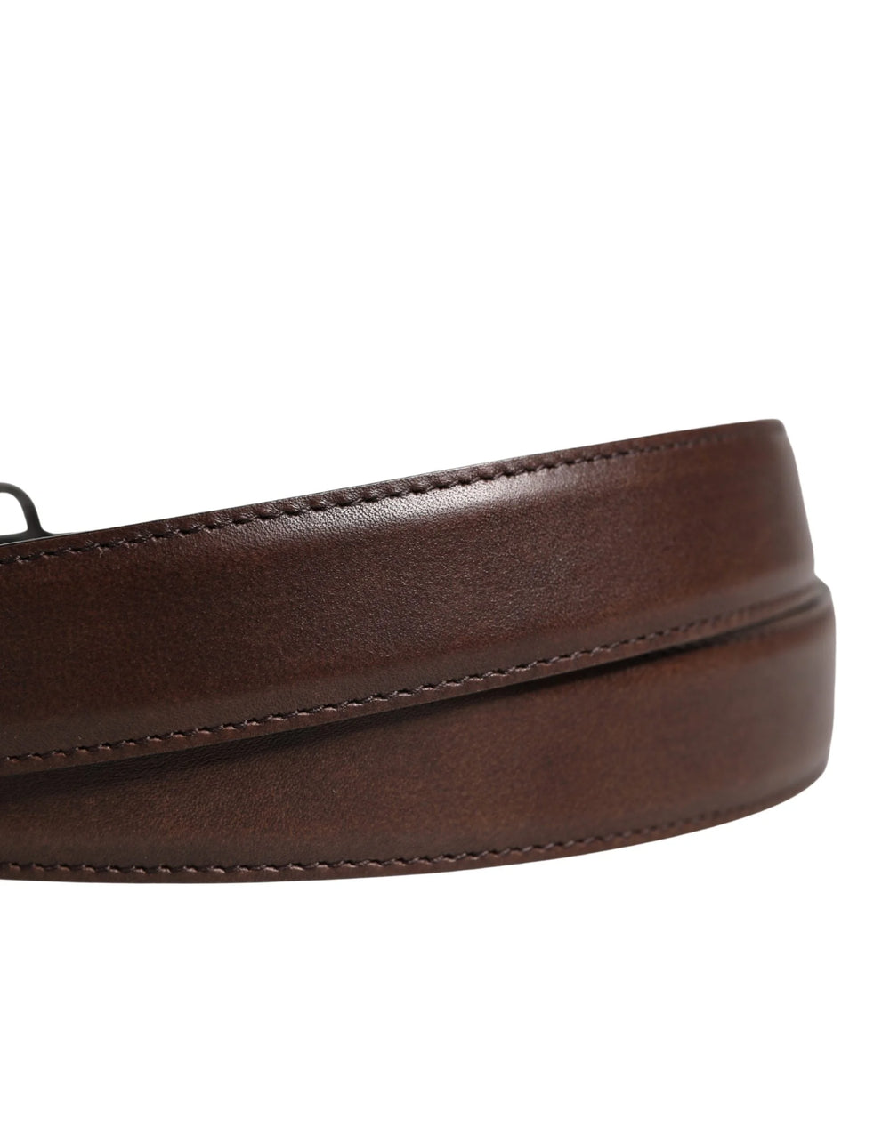 Dolce & Gabbana Herr Brun Klassisk Läder Bält med Metallspänne - 95 cm / 38 Tum