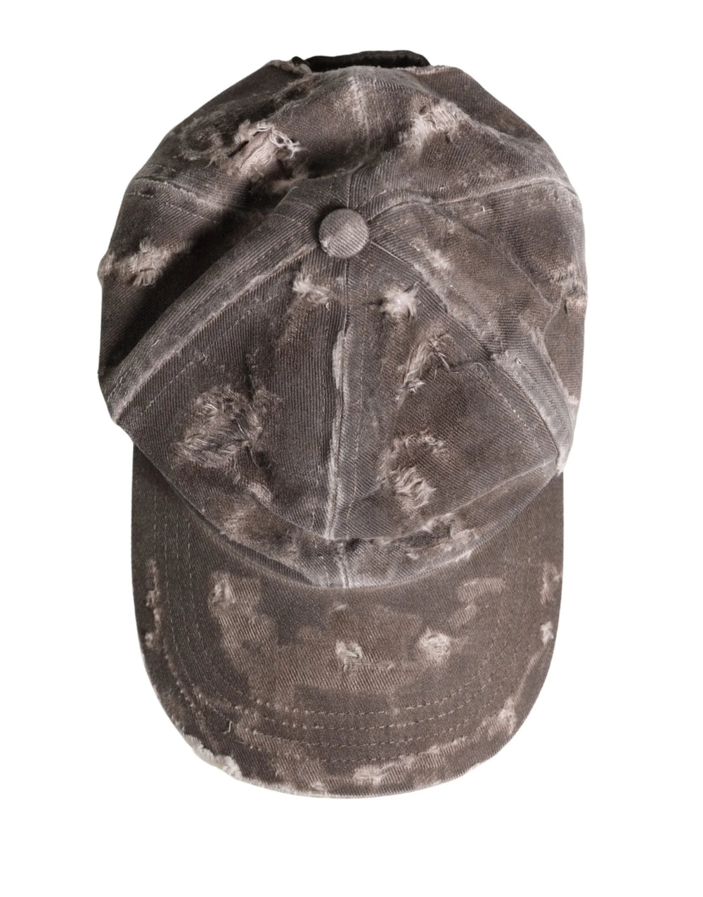 Dolce & Gabbana Men Brown Cotton Distressed Baseball Capello Hat - 58 cm|M - Baseball Caps