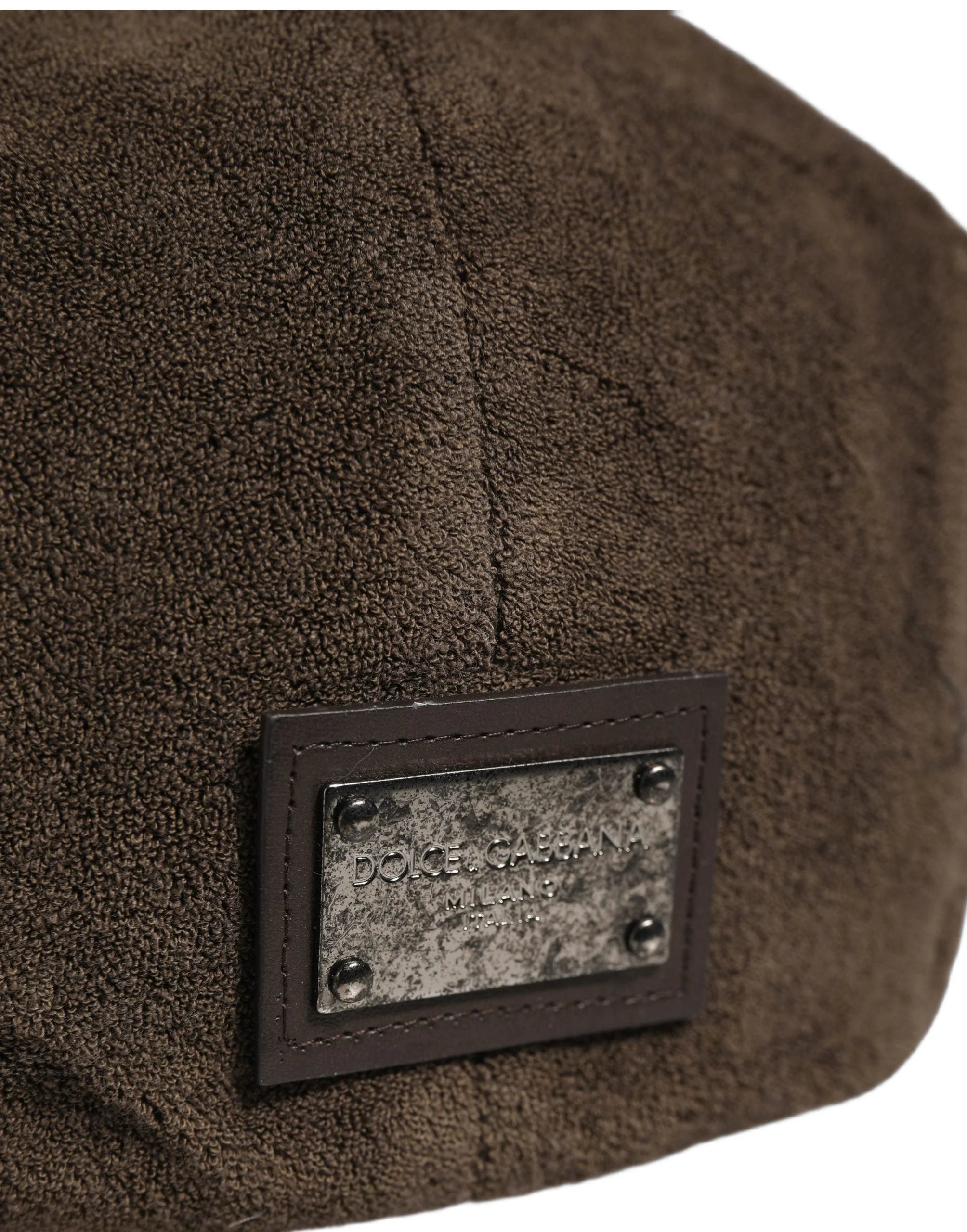 Dolce & Gabbana Men Brown Cotton Newsboy Cloth Capello Hat - 60 cm|XL