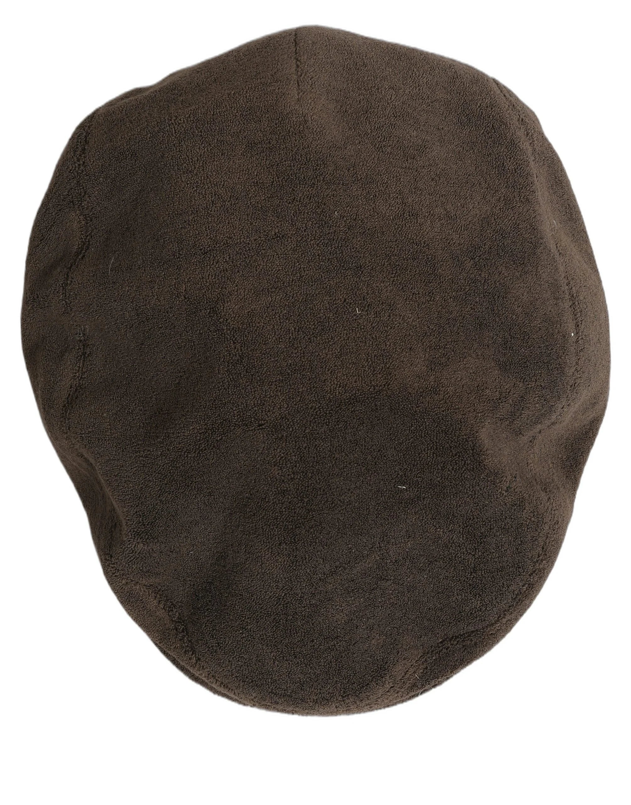 Dolce & Gabbana Men Brown Cotton Newsboy Cloth Capello Hat - 60 cm|XL