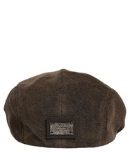 Dolce & Gabbana Men Brown Cotton Newsboy Cloth Capello Hat - 60 cm|XL