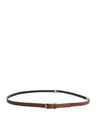 Dolce & Gabbana Men Brown Leather Classic Metal Buckle Belt - 90 cm / 36 Inches