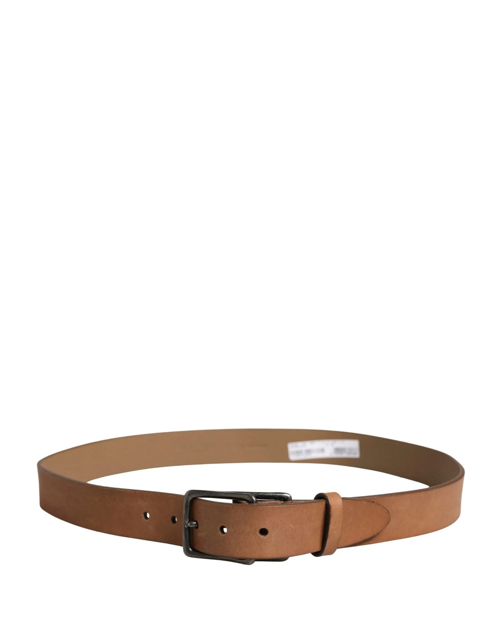 Dolce & Gabbana Men Brown Leather Classic Metal Buckle Belt - 95 cm / 38 Inches