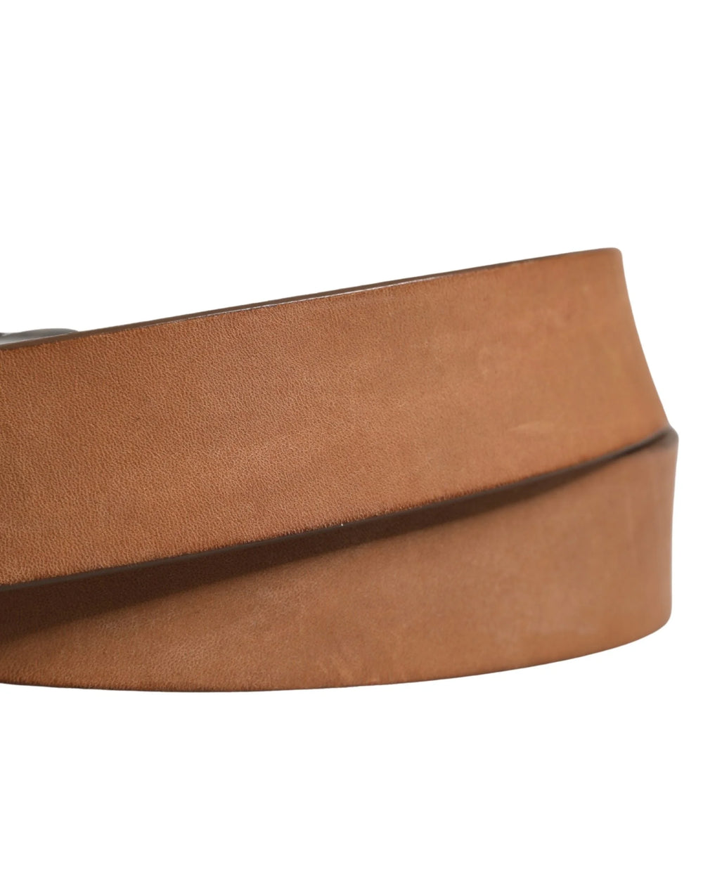 Dolce & Gabbana Men Brown Leather Classic Metal Buckle Belt - 95 cm / 38 Inches