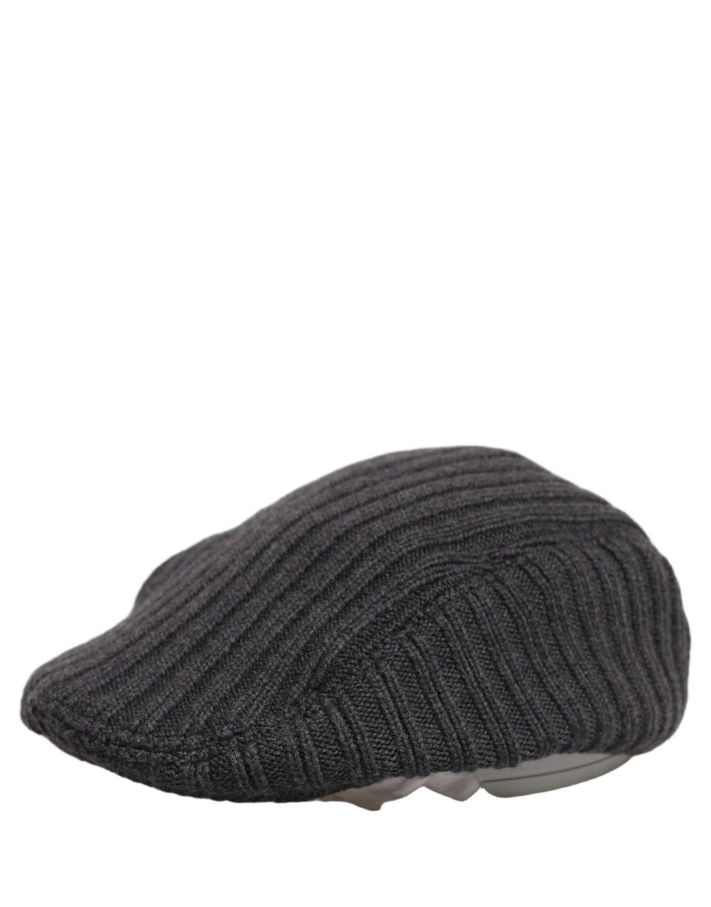 Dolce & Gabbana Men Dark Gray Wool Knitted Newsboy Capello Hat - 58 cm|M
