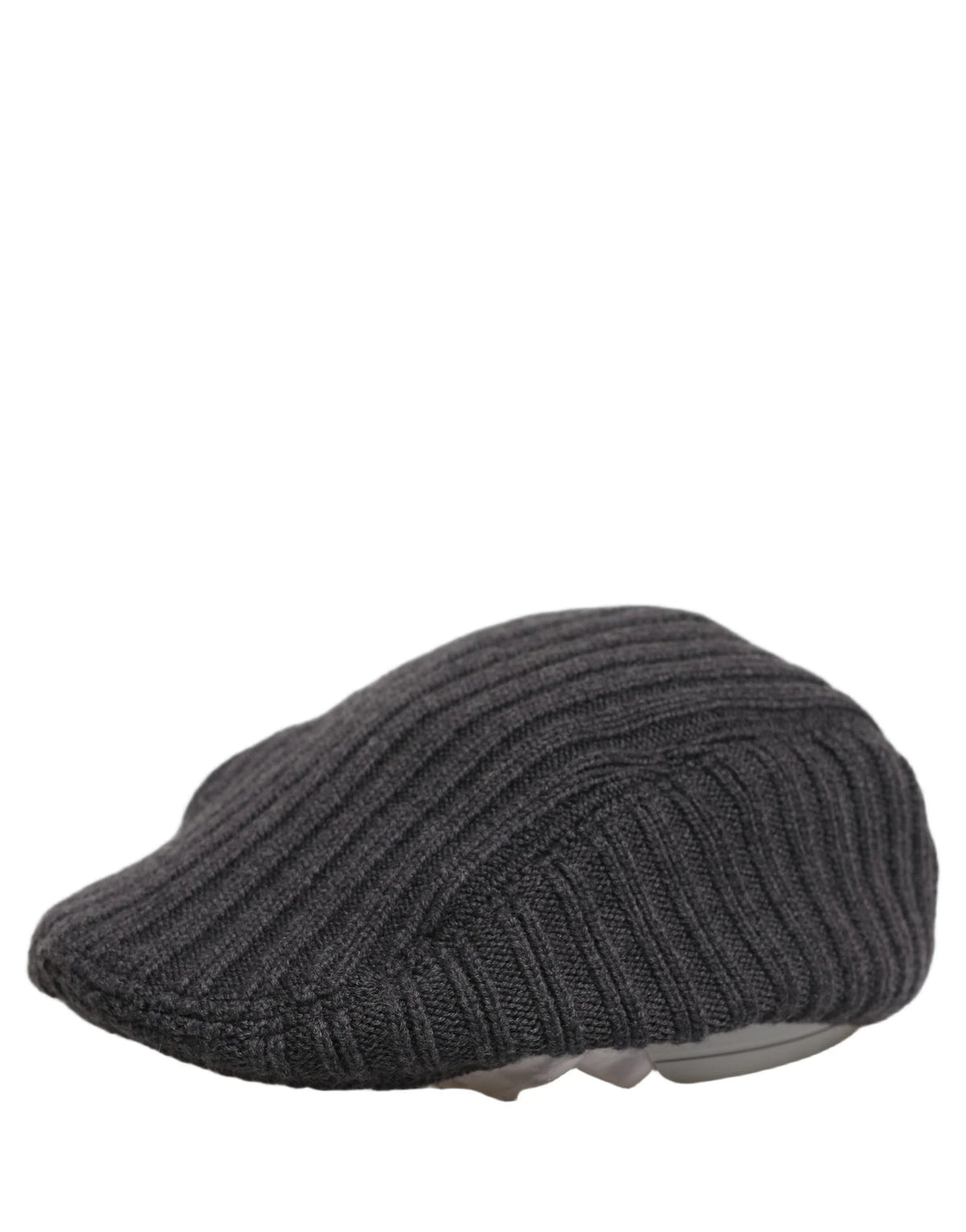 Dolce & Gabbana Men Dark Gray Wool Knitted Newsboy Capello Hat - 58 cm|M
