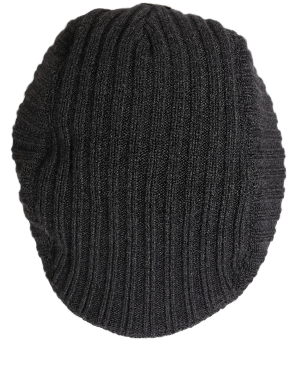 Dolce & Gabbana Men Dark Gray Wool Knitted Newsboy Capello Hat - 58 cm|M