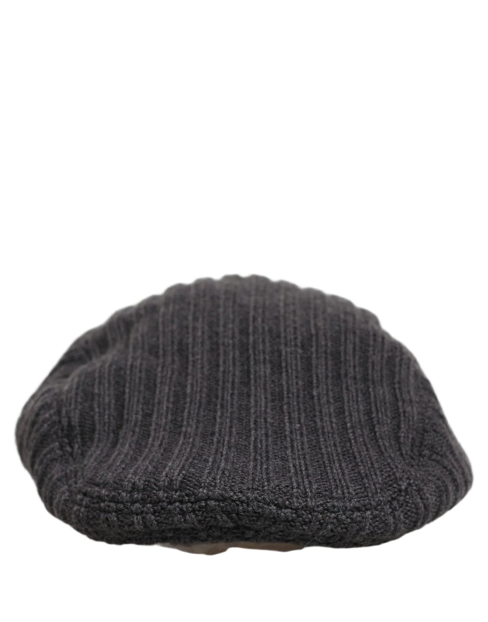 Dolce & Gabbana Men Dark Gray Wool Knitted Newsboy Capello Hat - 58 cm|M