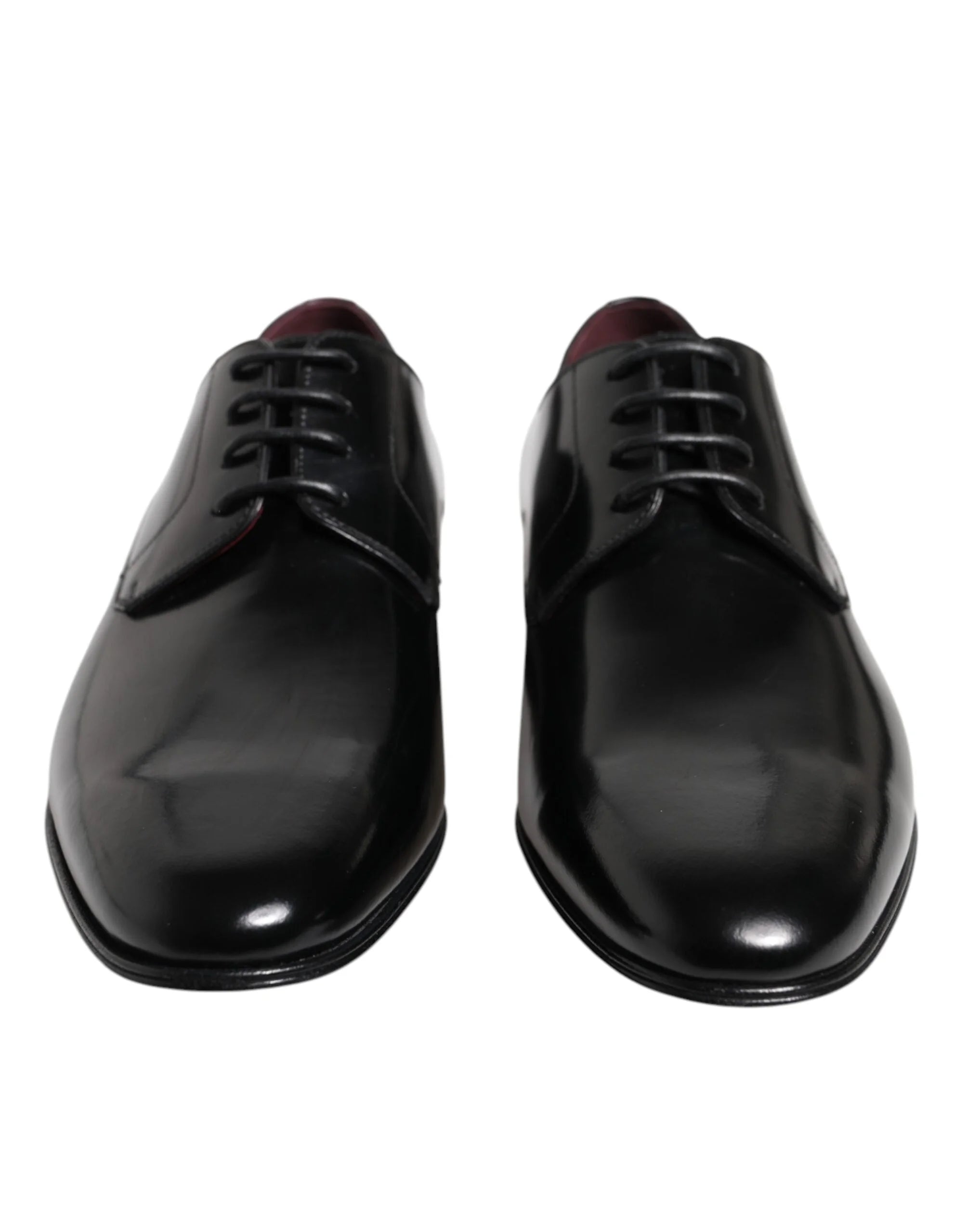 Dolce & Gabbana Men Dress Black Calfskin Leather Derby Shoes - EU41.5/US8.5 - Shoes