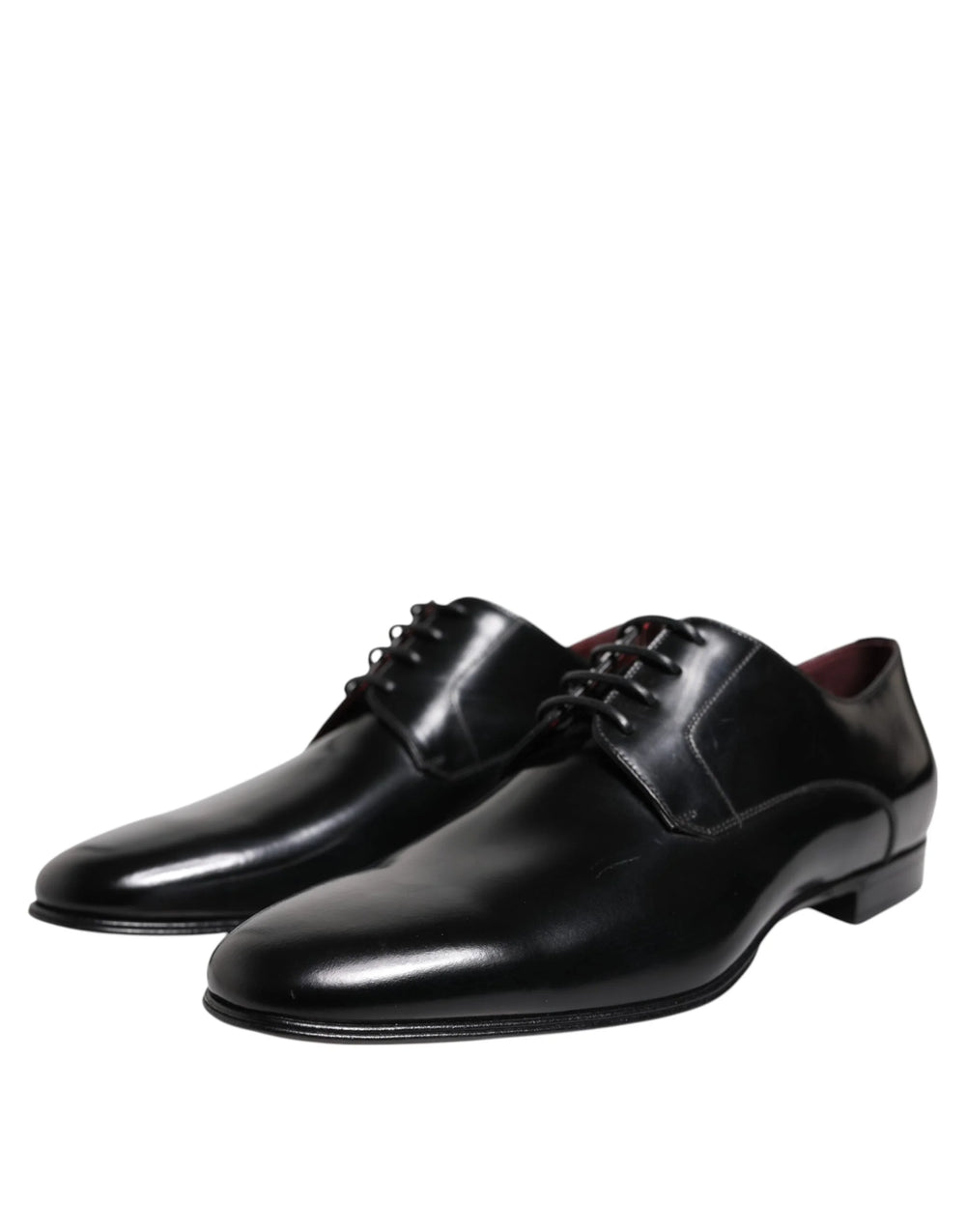 Dolce & Gabbana Men Dress Black Calfskin Leather Derby Shoes - EU41.5/US8.5 - Shoes