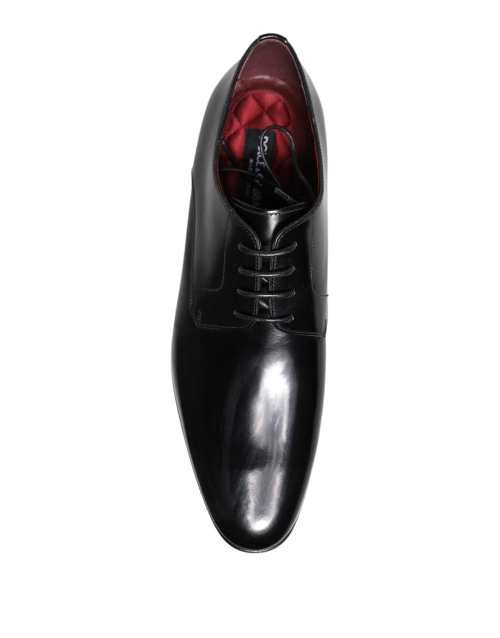 Dolce & Gabbana Men Dress Black Calfskin Leather Derby Shoes - EU41.5/US8.5 - Shoes