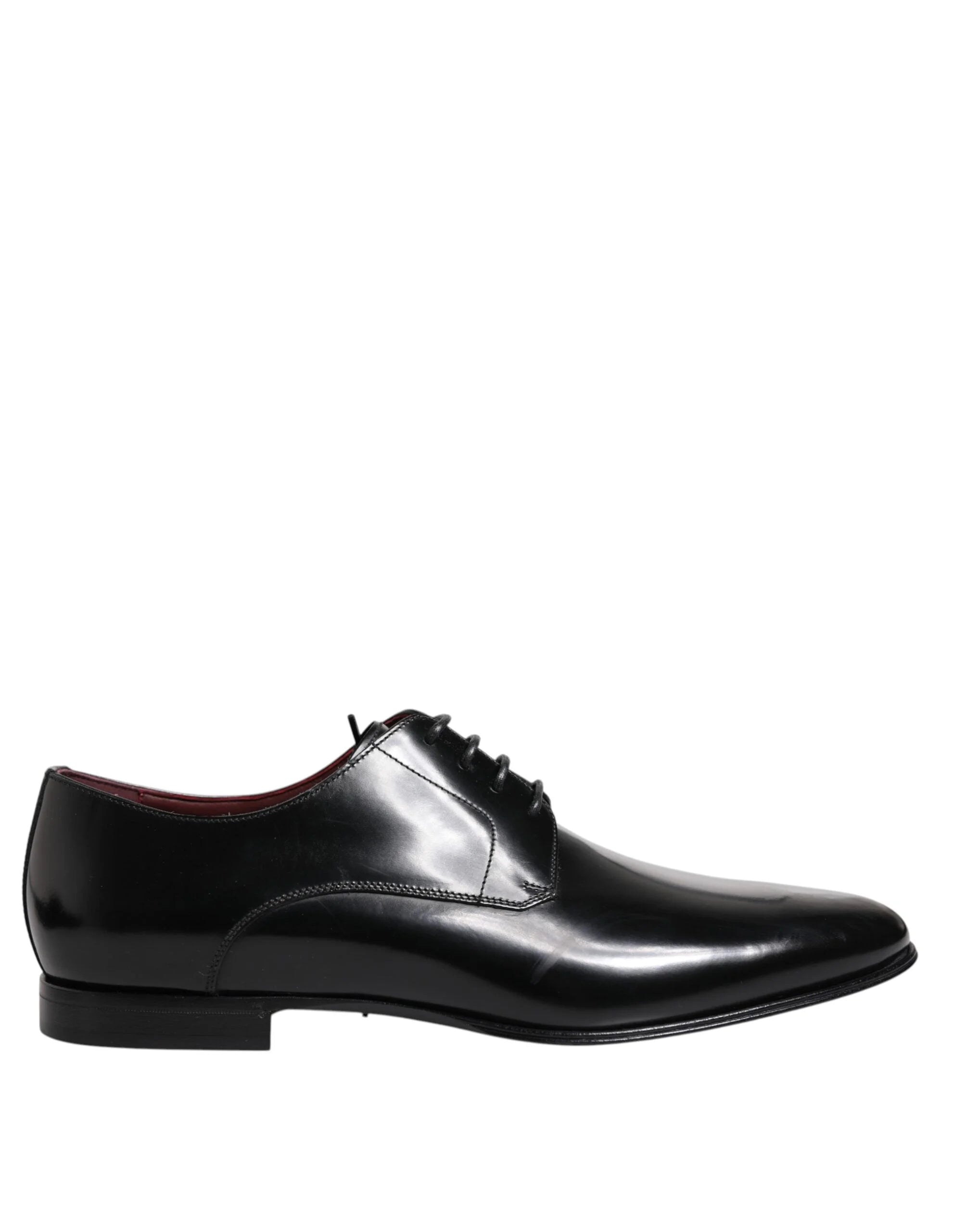 Dolce & Gabbana Men Dress Black Calfskin Leather Derby Shoes - EU41.5/US8.5 - Shoes