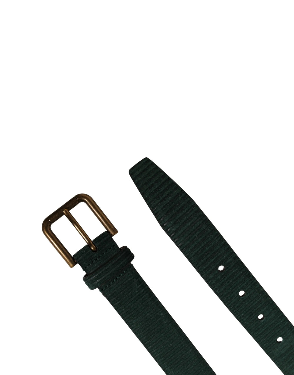 Dolce & Gabbana Men Green Velvet Leather Metal Buckle Belt - 85 cm / 34 Inches