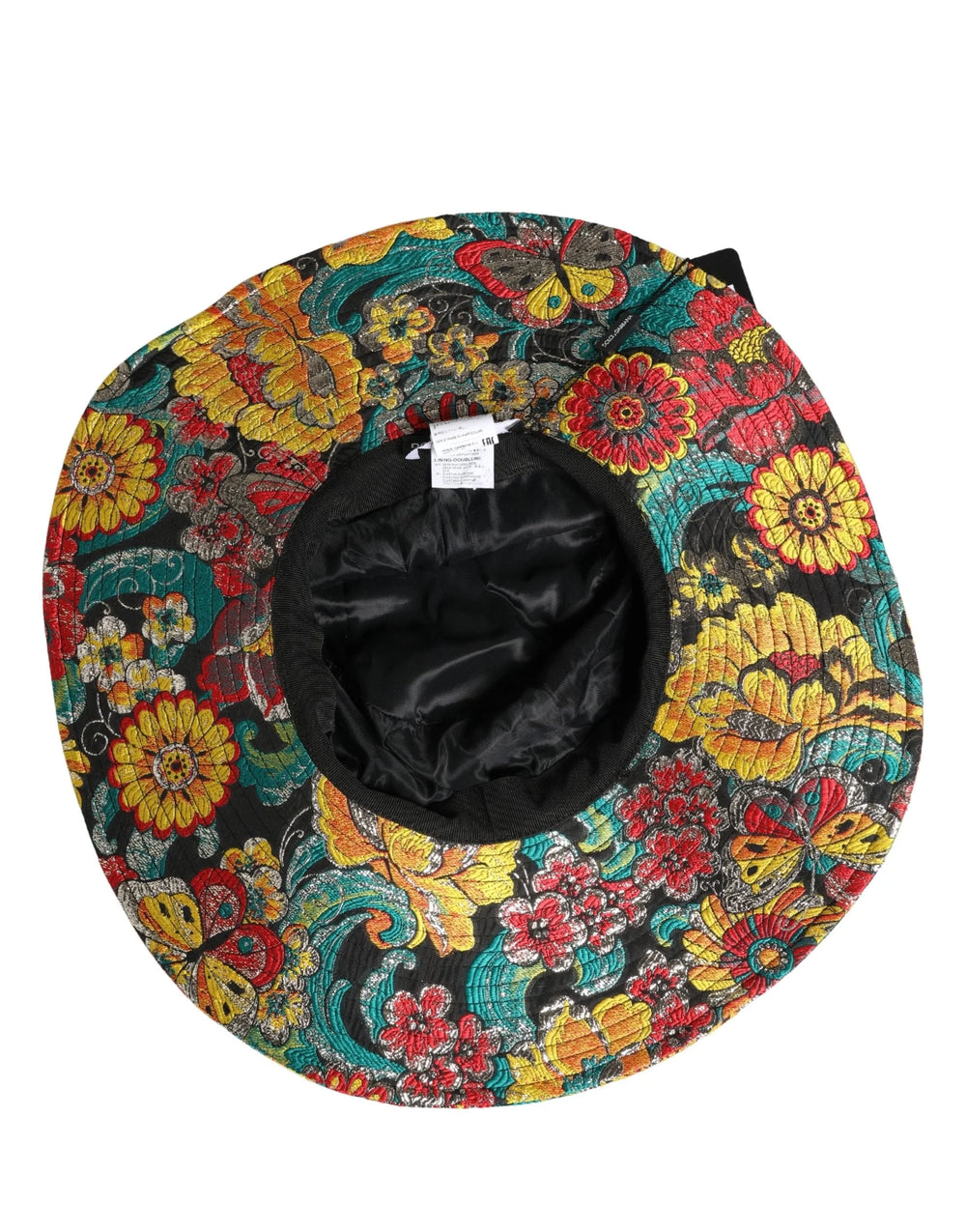 Dolce & Gabbana Herre Multifarvet Brocade Bredskygget Fiskerhat Capello Hat - 60 cm|XL - Solhatte